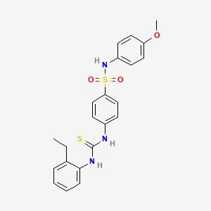 molecular formula C22H23N3O3S2 B4646657 4-({[(2-ethylphenyl)amino]carbonothioyl}amino)-N-(4-methoxyphenyl)benzenesulfonamide 