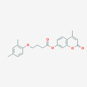 molecular formula C22H22O5 B4646668 4-methyl-2-oxo-2H-chromen-7-yl 4-(2,4-dimethylphenoxy)butanoate 