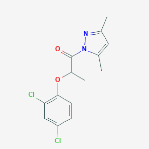 molecular formula C14H14Cl2N2O2 B464667 1-[2-(2,4-dichlorophenoxy)propanoyl]-3,5-dimethyl-1H-pyrazole CAS No. 13241-88-8