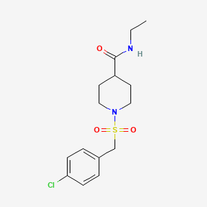 molecular formula C15H21ClN2O3S B4646691 1-[(4-chlorobenzyl)sulfonyl]-N-ethyl-4-piperidinecarboxamide 
