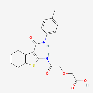 2-(2-oxo-2-{[3-(4-toluidinocarbonyl)-4,5,6,7-tetrahydro-1-benzothiophen-2-yl]amino}ethoxy)acetic acid