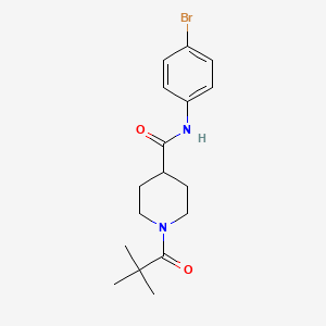 N-(4-bromophenyl)-1-(2,2-dimethylpropanoyl)piperidine-4-carboxamide