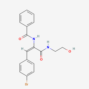 molecular formula C18H17BrN2O3 B4646759 N-(2-(4-bromophenyl)-1-{[(2-hydroxyethyl)amino]carbonyl}vinyl)benzamide 