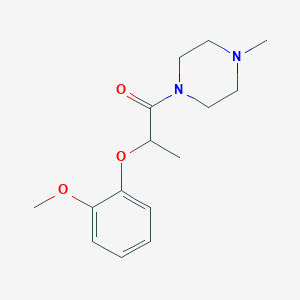 molecular formula C15H22N2O3 B4646770 1-[2-(2-methoxyphenoxy)propanoyl]-4-methylpiperazine 