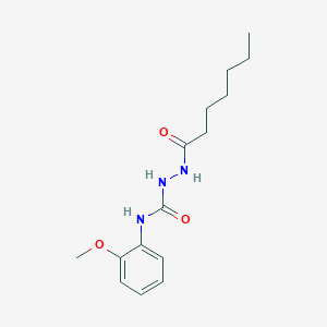molecular formula C15H23N3O3 B4646771 2-heptanoyl-N-(2-methoxyphenyl)hydrazinecarboxamide 