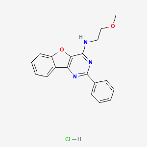 molecular formula C19H18ClN3O2 B4646779 N-(2-methoxyethyl)-2-phenyl[1]benzofuro[3,2-d]pyrimidin-4-amine hydrochloride 
