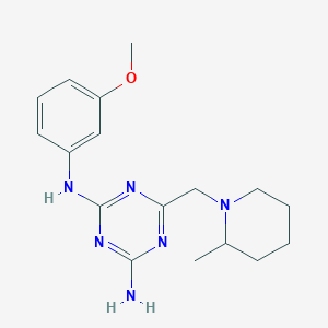 N-(3-methoxyphenyl)-6-[(2-methyl-1-piperidinyl)methyl]-1,3,5-triazine-2,4-diamine