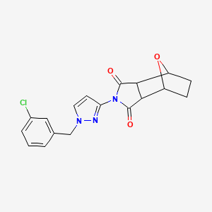 4-[1-(3-chlorobenzyl)-1H-pyrazol-3-yl]-10-oxa-4-azatricyclo[5.2.1.0~2,6~]decane-3,5-dione