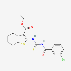 ethyl 2-({[(3-chlorobenzoyl)amino]carbonothioyl}amino)-4,5,6,7-tetrahydro-1-benzothiophene-3-carboxylate