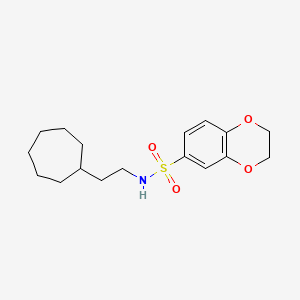 N-(2-cycloheptylethyl)-2,3-dihydro-1,4-benzodioxine-6-sulfonamide