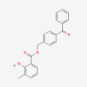 molecular formula C22H18O4 B4646904 4-benzoylbenzyl 2-hydroxy-3-methylbenzoate 