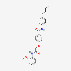 molecular formula C26H28N2O4 B4646923 N-(4-butylphenyl)-4-{2-[(2-methoxyphenyl)amino]-2-oxoethoxy}benzamide 