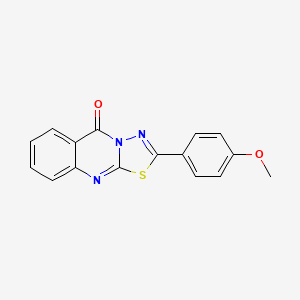 molecular formula C16H11N3O2S B4646937 2-(4-methoxyphenyl)-5H-[1,3,4]thiadiazolo[2,3-b]quinazolin-5-one 