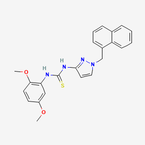 N-(2,5-dimethoxyphenyl)-N'-[1-(1-naphthylmethyl)-1H-pyrazol-3-yl]thiourea