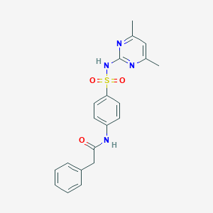 molecular formula C20H20N4O3S B464698 N-{4-[(4,6-dimethylpyrimidin-2-yl)sulfamoyl]phenyl}-2-phenylacetamide CAS No. 102157-98-2