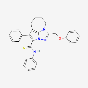 1-(phenoxymethyl)-N,4-diphenyl-5,6,7,8-tetrahydro-2,2a,8a-triazacyclopenta[cd]azulene-3-carbothioamide