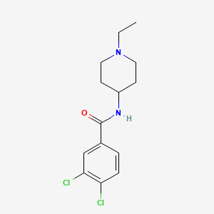 molecular formula C14H18Cl2N2O B4647008 3,4-dichloro-N-(1-ethyl-4-piperidinyl)benzamide 