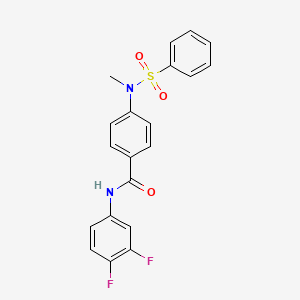 molecular formula C20H16F2N2O3S B4647014 N-(3,4-difluorophenyl)-4-[methyl(phenylsulfonyl)amino]benzamide 