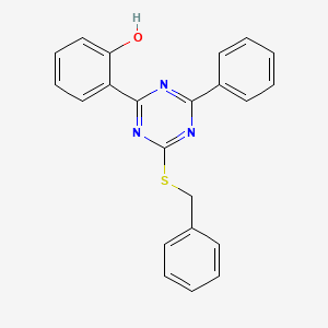 molecular formula C22H17N3OS B4647021 2-[4-(benzylthio)-6-phenyl-1,3,5-triazin-2-yl]phenol 