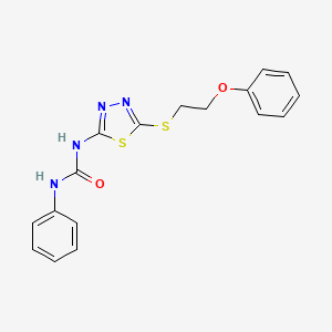 N-{5-[(2-phenoxyethyl)thio]-1,3,4-thiadiazol-2-yl}-N'-phenylurea