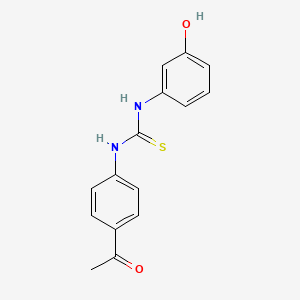 molecular formula C15H14N2O2S B4647055 N-(4-acetylphenyl)-N'-(3-hydroxyphenyl)thiourea 