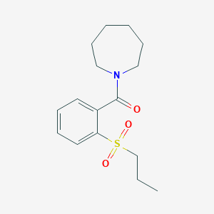 molecular formula C16H23NO3S B4647058 1-[2-(propylsulfonyl)benzoyl]azepane 