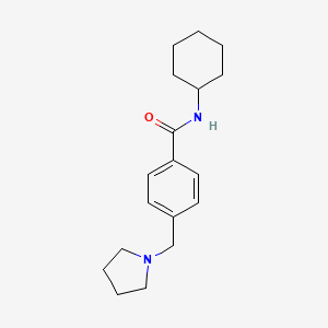 molecular formula C18H26N2O B4647071 N-cyclohexyl-4-(1-pyrrolidinylmethyl)benzamide 