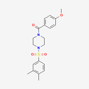 molecular formula C20H24N2O4S B4647107 1-[(3,4-dimethylphenyl)sulfonyl]-4-(4-methoxybenzoyl)piperazine 