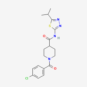 1-(4-chlorobenzoyl)-N-(5-isopropyl-1,3,4-thiadiazol-2-yl)-4-piperidinecarboxamide