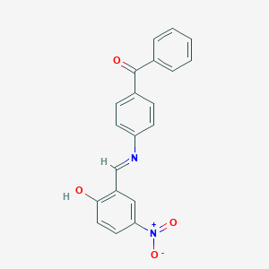 molecular formula C20H14N2O4 B464716 {4-[(2-Hydroxy-5-nitrobenzylidene)amino]phenyl}(phenyl)methanone 