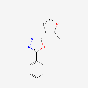 2-(2,5-dimethyl-3-furyl)-5-phenyl-1,3,4-oxadiazole
