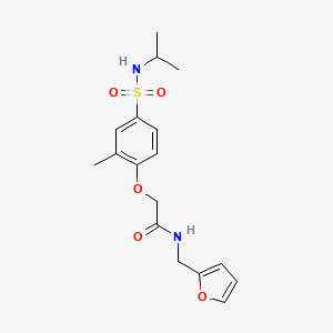 molecular formula C17H22N2O5S B4647200 N-(2-furylmethyl)-2-{4-[(isopropylamino)sulfonyl]-2-methylphenoxy}acetamide 