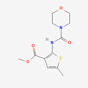 molecular formula C12H16N2O4S B4647204 methyl 5-methyl-2-[(4-morpholinylcarbonyl)amino]-3-thiophenecarboxylate 