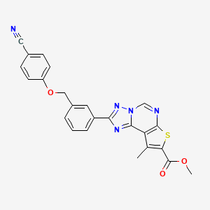 methyl 2-{3-[(4-cyanophenoxy)methyl]phenyl}-9-methylthieno[3,2-e][1,2,4]triazolo[1,5-c]pyrimidine-8-carboxylate