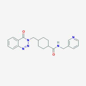 molecular formula C21H23N5O2 B4647224 4-[(4-oxo-1,2,3-benzotriazin-3(4H)-yl)methyl]-N-(3-pyridinylmethyl)cyclohexanecarboxamide 