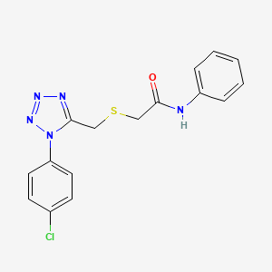 molecular formula C16H14ClN5OS B4647226 2-({[1-(4-chlorophenyl)-1H-tetrazol-5-yl]methyl}thio)-N-phenylacetamide 