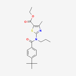 molecular formula C21H28N2O3S B4647244 ethyl 2-[(4-tert-butylbenzoyl)(propyl)amino]-4-methyl-1,3-thiazole-5-carboxylate 