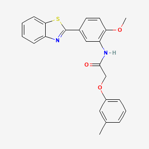 molecular formula C23H20N2O3S B4647261 N-[5-(1,3-benzothiazol-2-yl)-2-methoxyphenyl]-2-(3-methylphenoxy)acetamide 
