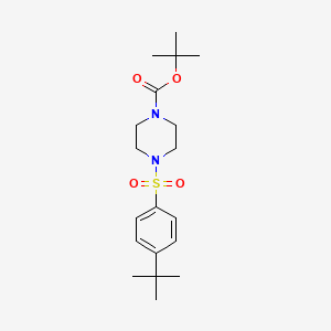molecular formula C19H30N2O4S B4647272 tert-butyl 4-[(4-tert-butylphenyl)sulfonyl]-1-piperazinecarboxylate 