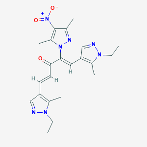 2-(3,5-dimethyl-4-nitro-1H-pyrazol-1-yl)-1,5-bis(1-ethyl-5-methyl-1H-pyrazol-4-yl)-1,4-pentadien-3-one