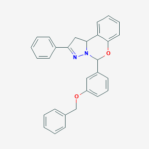molecular formula C29H24N2O2 B464728 5-[3-(Benzyloxy)phenyl]-2-phenyl-1,10b-dihydropyrazolo[1,5-c][1,3]benzoxazine CAS No. 315670-15-6