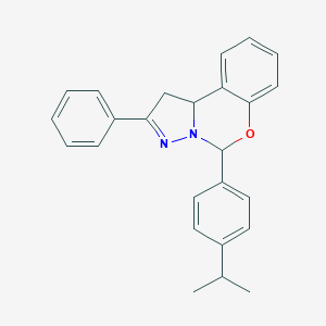 molecular formula C25H24N2O B464729 5-(4-Isopropylphenyl)-2-phenyl-1,10b-dihydropyrazolo[1,5-c][1,3]benzoxazine CAS No. 327069-35-2