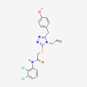 molecular formula C21H20Cl2N4O2S B4647290 2-{[4-allyl-5-(4-methoxybenzyl)-4H-1,2,4-triazol-3-yl]thio}-N-(2,3-dichlorophenyl)acetamide 