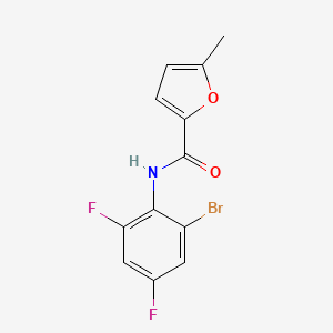 molecular formula C12H8BrF2NO2 B4647296 N-(2-bromo-4,6-difluorophenyl)-5-methyl-2-furamide 
