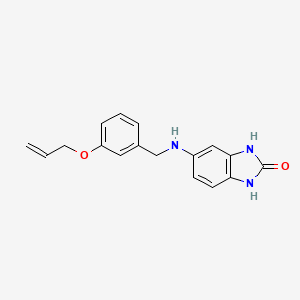 molecular formula C17H17N3O2 B4647310 5-{[3-(allyloxy)benzyl]amino}-1,3-dihydro-2H-benzimidazol-2-one 