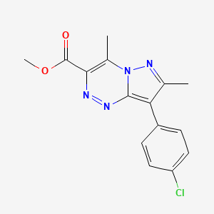 methyl 8-(4-chlorophenyl)-4,7-dimethylpyrazolo[5,1-c][1,2,4]triazine-3-carboxylate