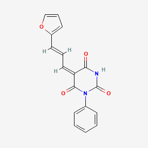 molecular formula C17H12N2O4 B4647354 5-[3-(2-furyl)-2-propen-1-ylidene]-1-phenyl-2,4,6(1H,3H,5H)-pyrimidinetrione 
