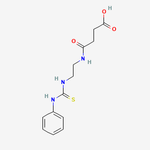 molecular formula C13H17N3O3S B4647365 4-({2-[(anilinocarbonothioyl)amino]ethyl}amino)-4-oxobutanoic acid 