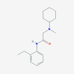 molecular formula C17H26N2O B4647376 N~2~-cyclohexyl-N~1~-(2-ethylphenyl)-N~2~-methylglycinamide 