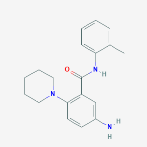 molecular formula C19H23N3O B4647380 5-amino-N-(2-methylphenyl)-2-(1-piperidinyl)benzamide 